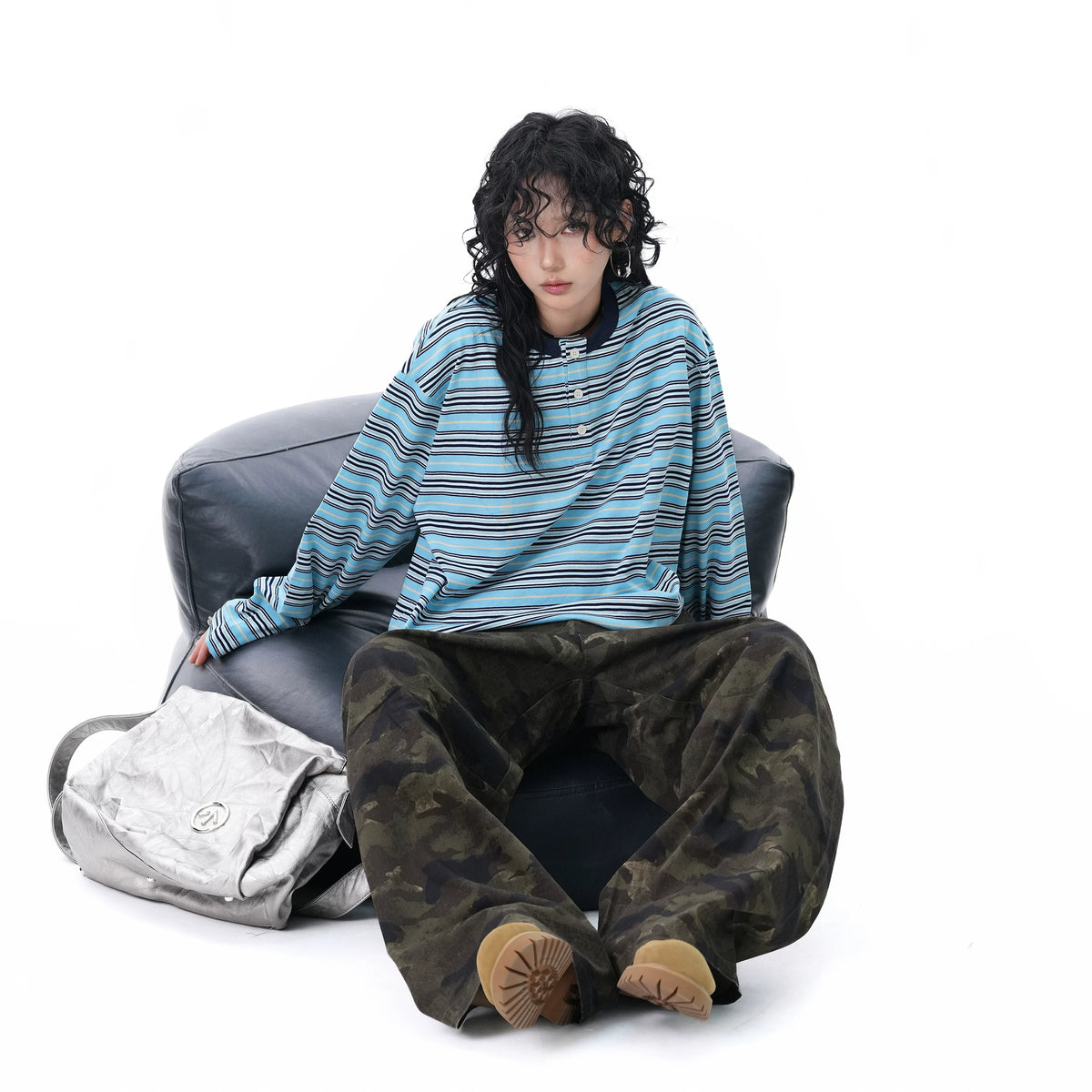 オーバーサイズレトロストライプTシャツ sd20260019