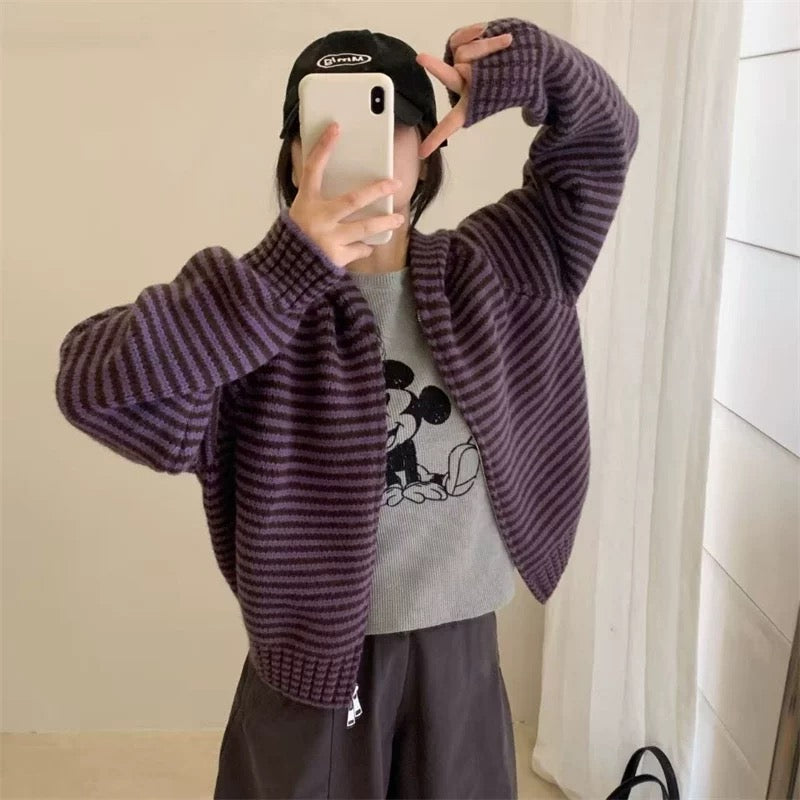 カラフルボーダーニットフーディー sd20250077