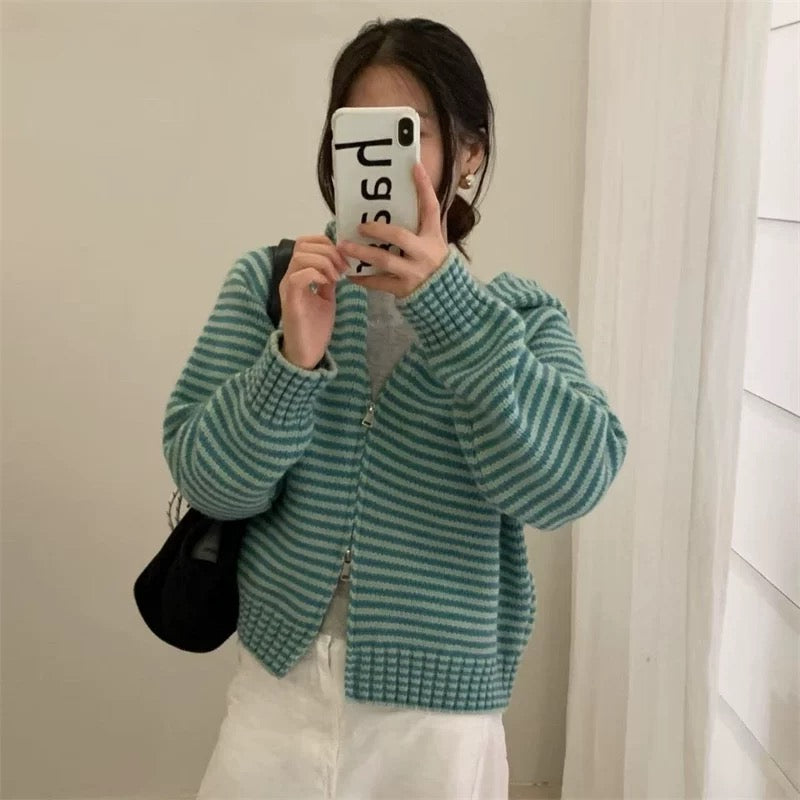 カラフルボーダーニットフーディー sd20250077