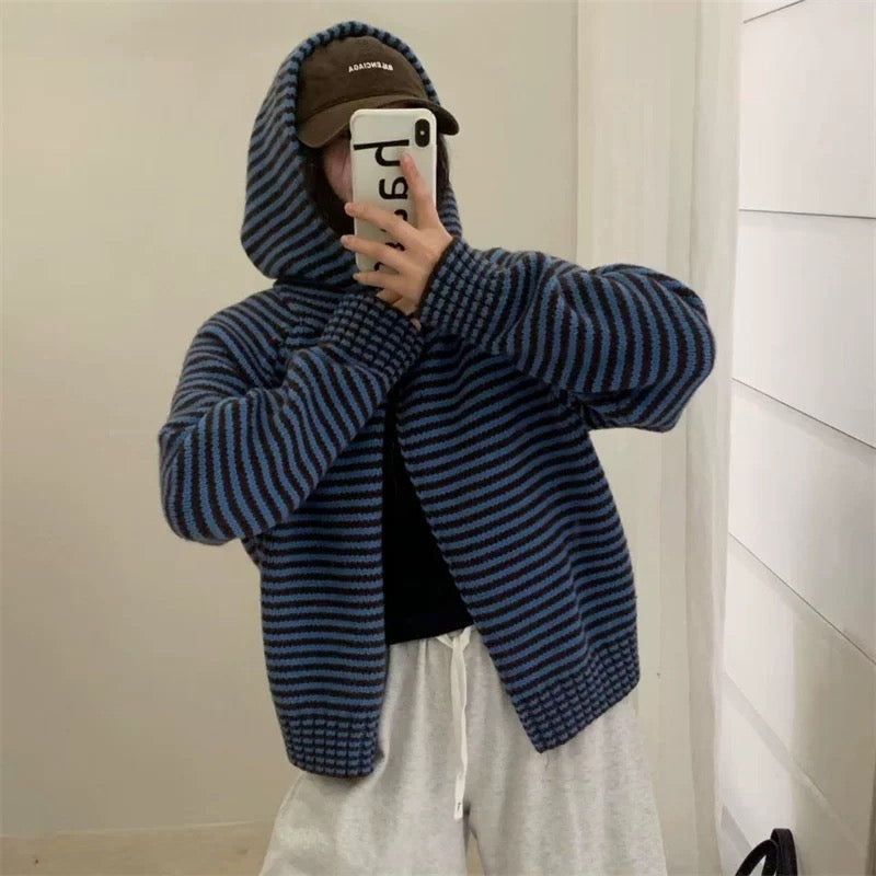 カラフルボーダーニットフーディー sd20250077