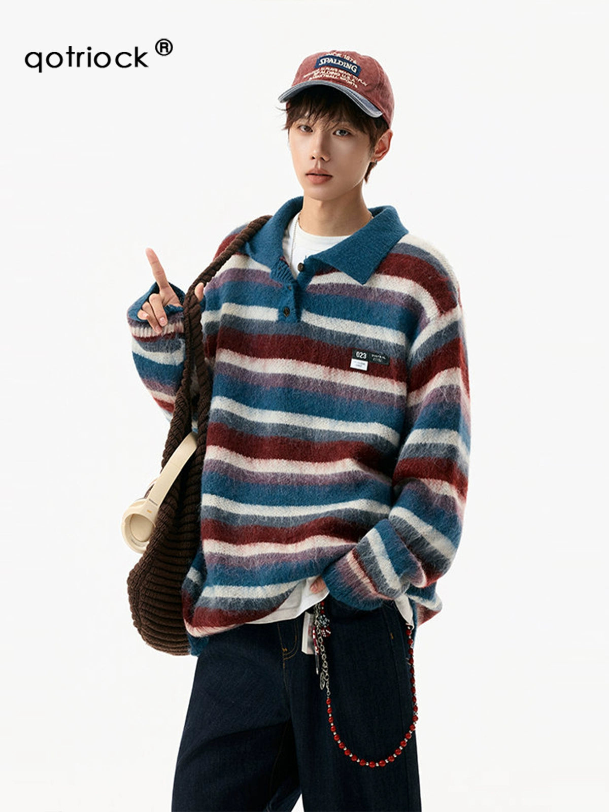 sd0059 カラフルボーダーポロニット