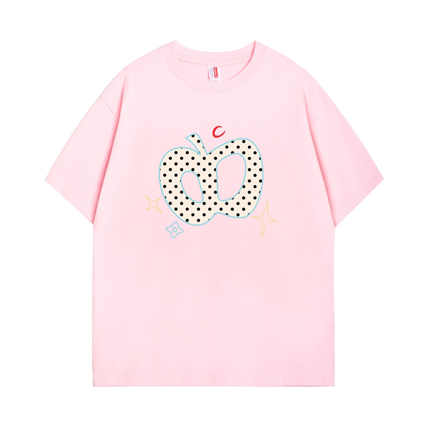 水玉リンゴ柄半袖T sd20260009