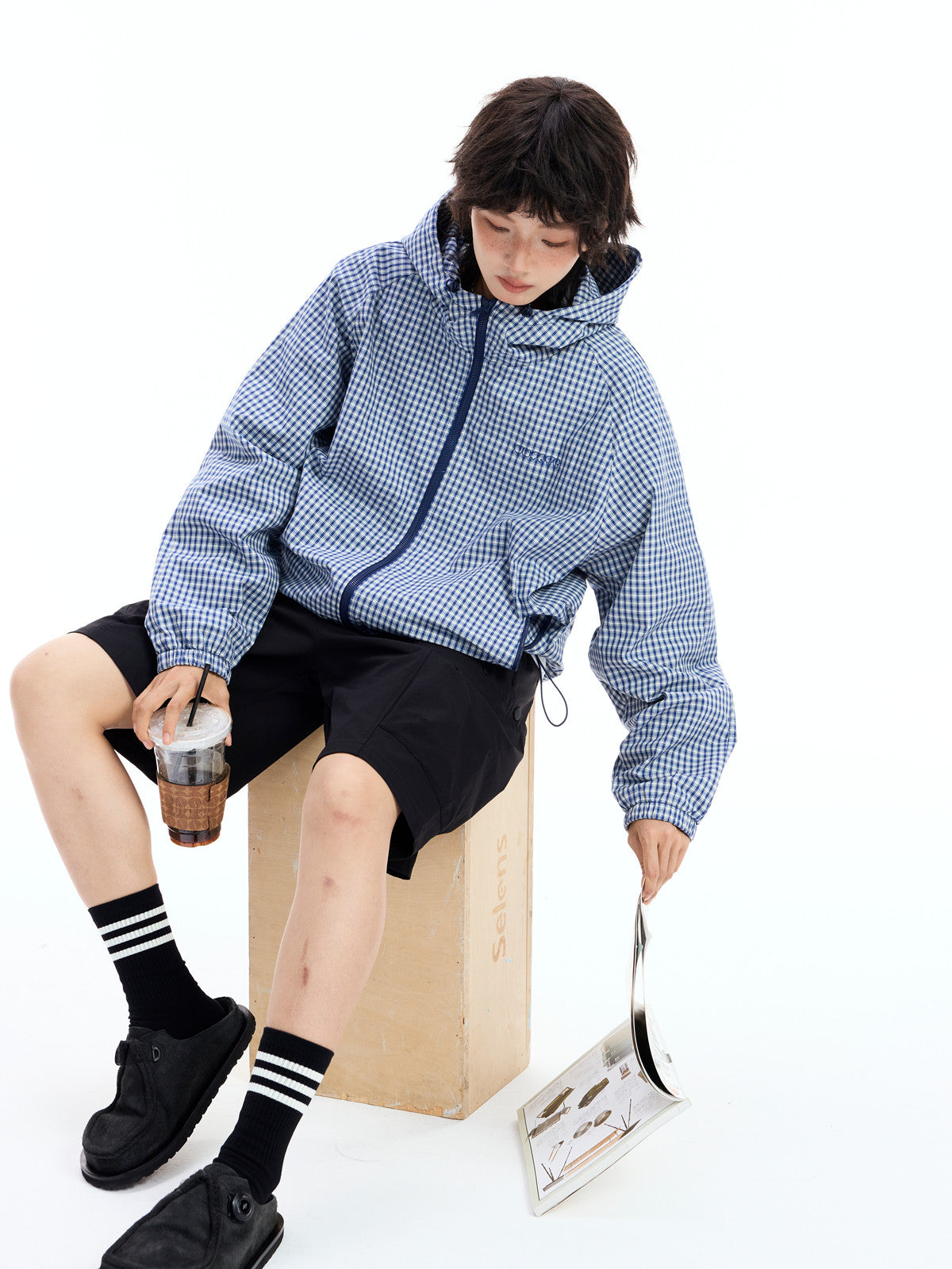 ブルーチェックジャケット sd20250088