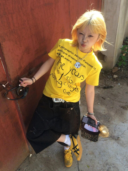 スリムフィットレタリングTシャツ sd20260006