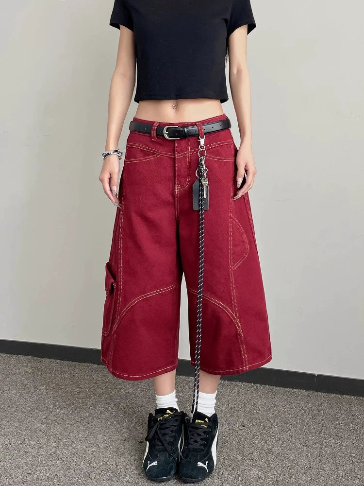 sd0004 ステッチデニムクロップドパンツ