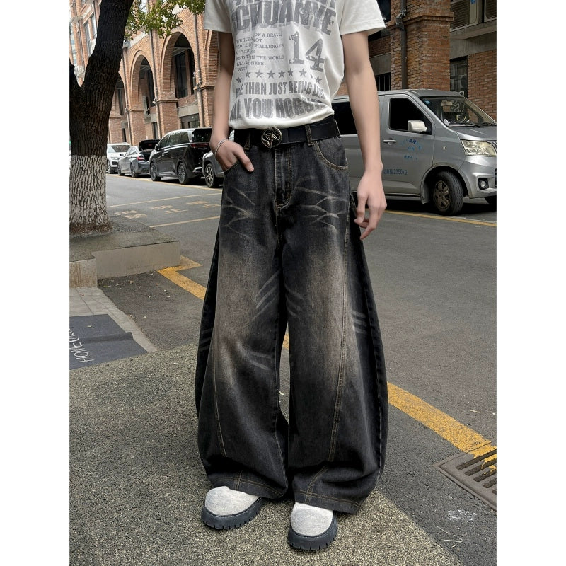 sd0019 ウォッシュワイドデニムパンツ