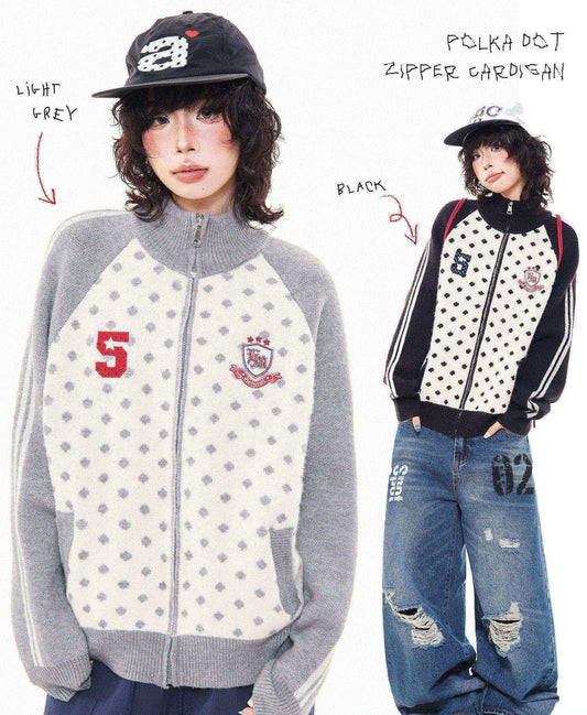ドット刺繍ニットカーディガン sd20250086