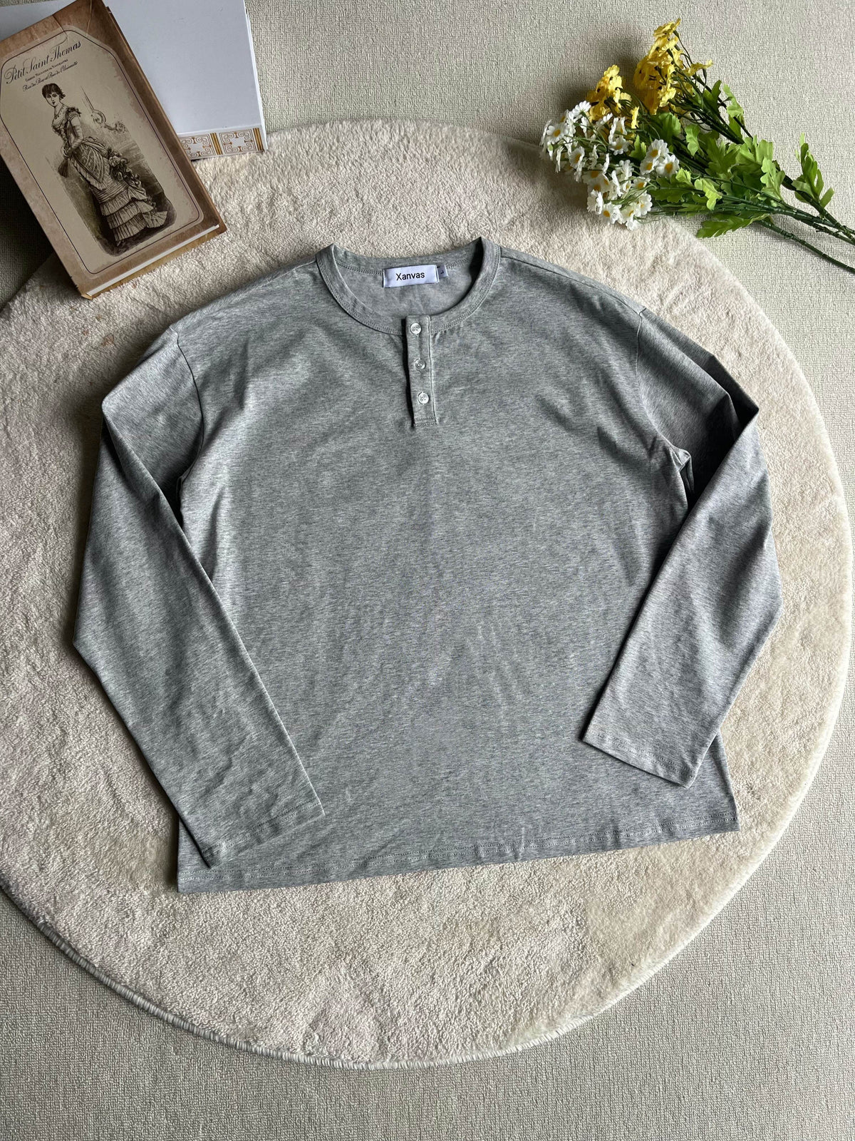 ヘンリーネックカラーロングTシャツ sd20260027