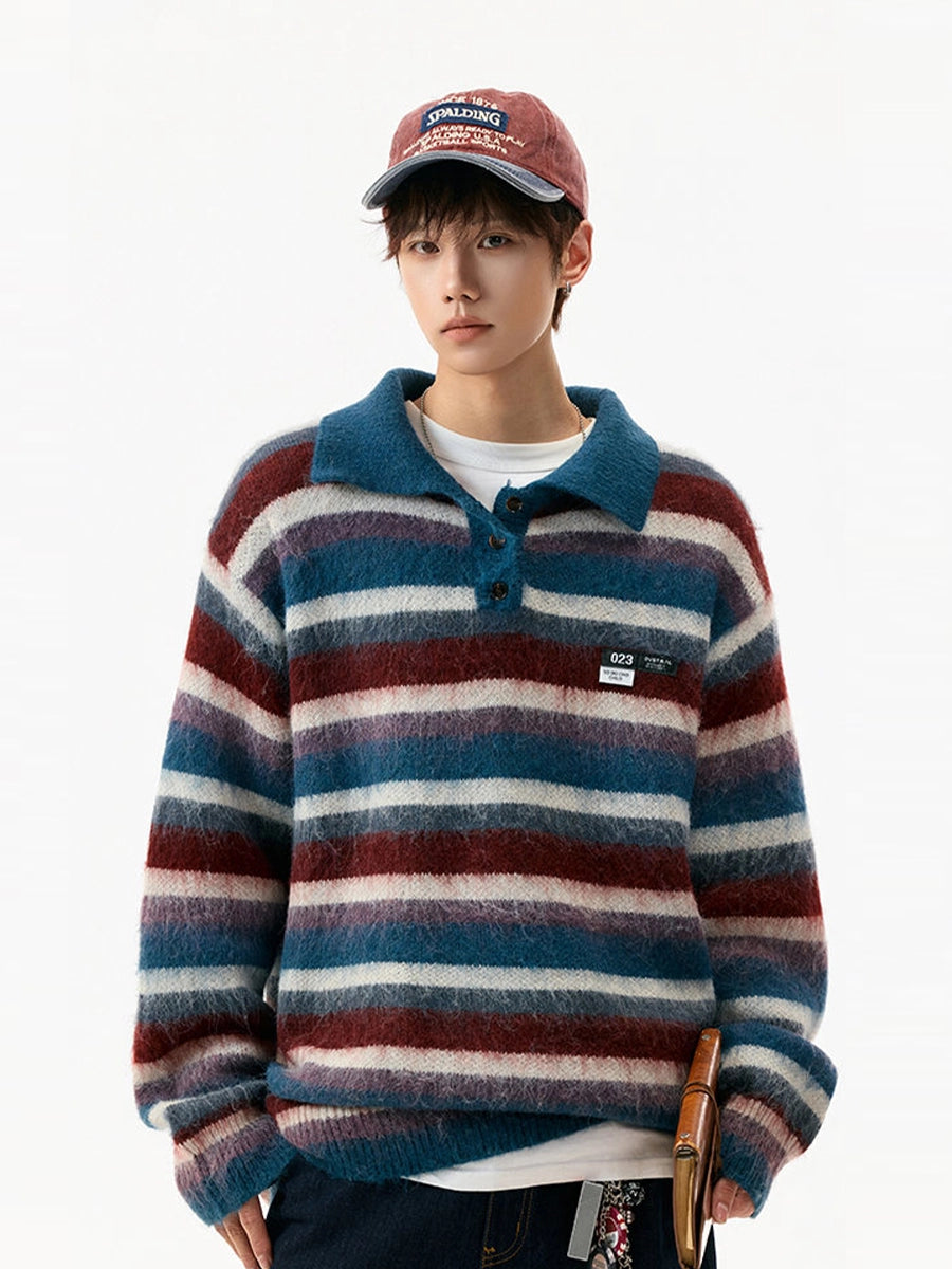 sd0059 カラフルボーダーポロニット