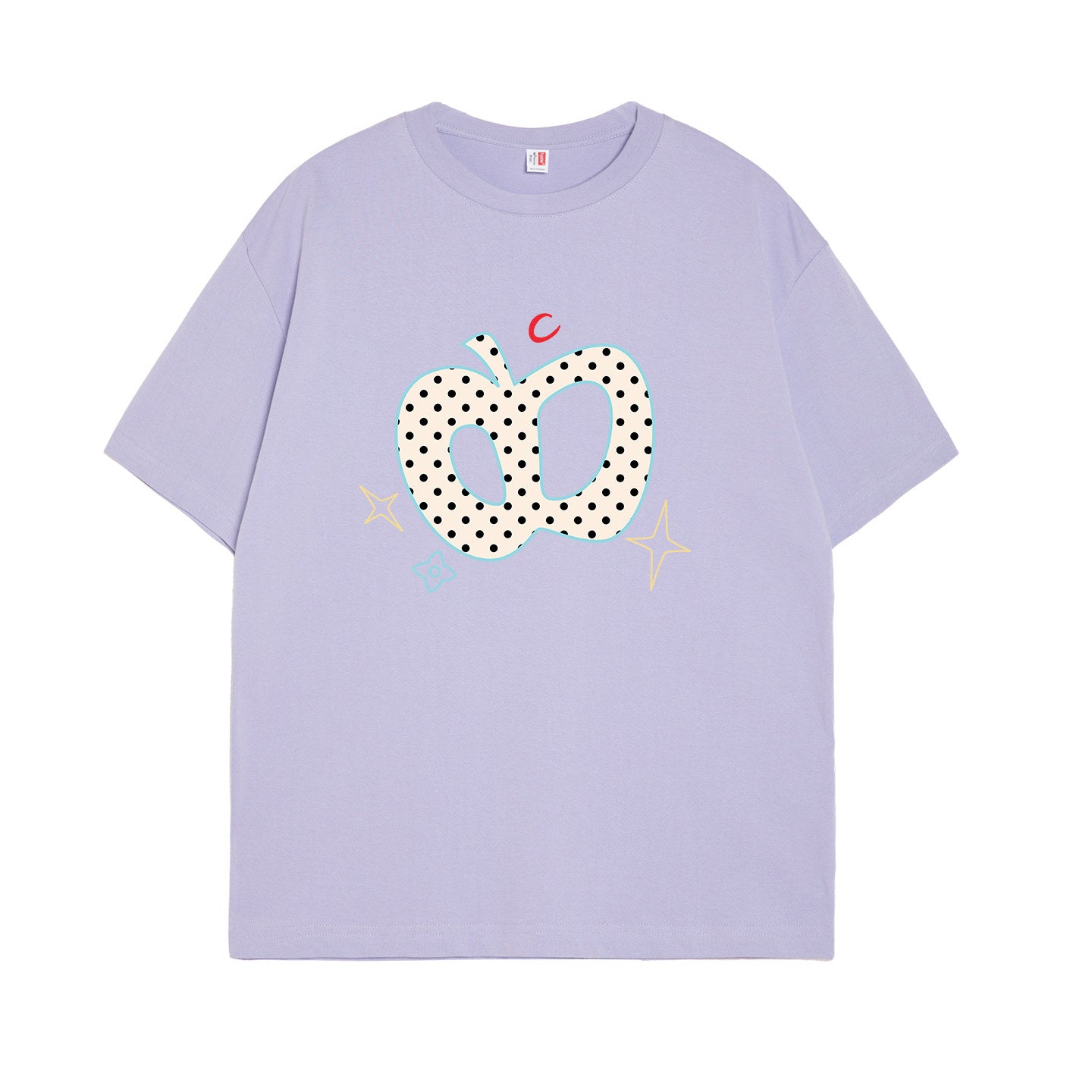 水玉リンゴ柄半袖T sd20260009