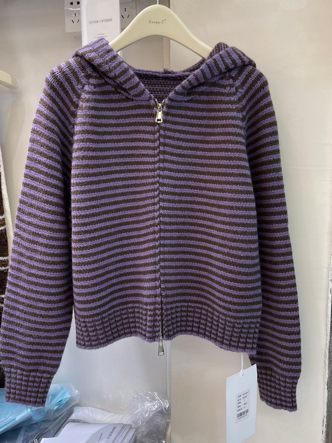 カラフルボーダーニットフーディー sd20250077