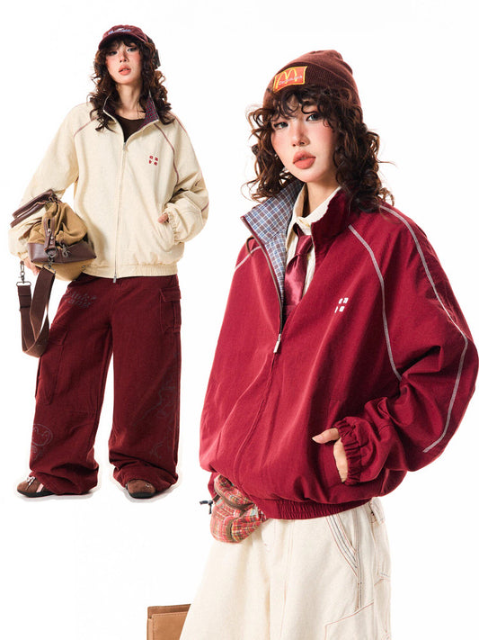 チェック柄ラベルジャケット sd20250073