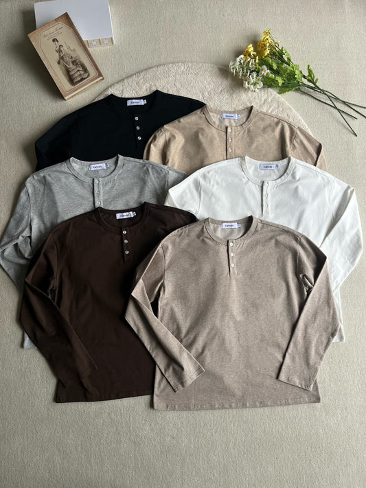 ヘンリーネックカラーロングTシャツ sd20260027