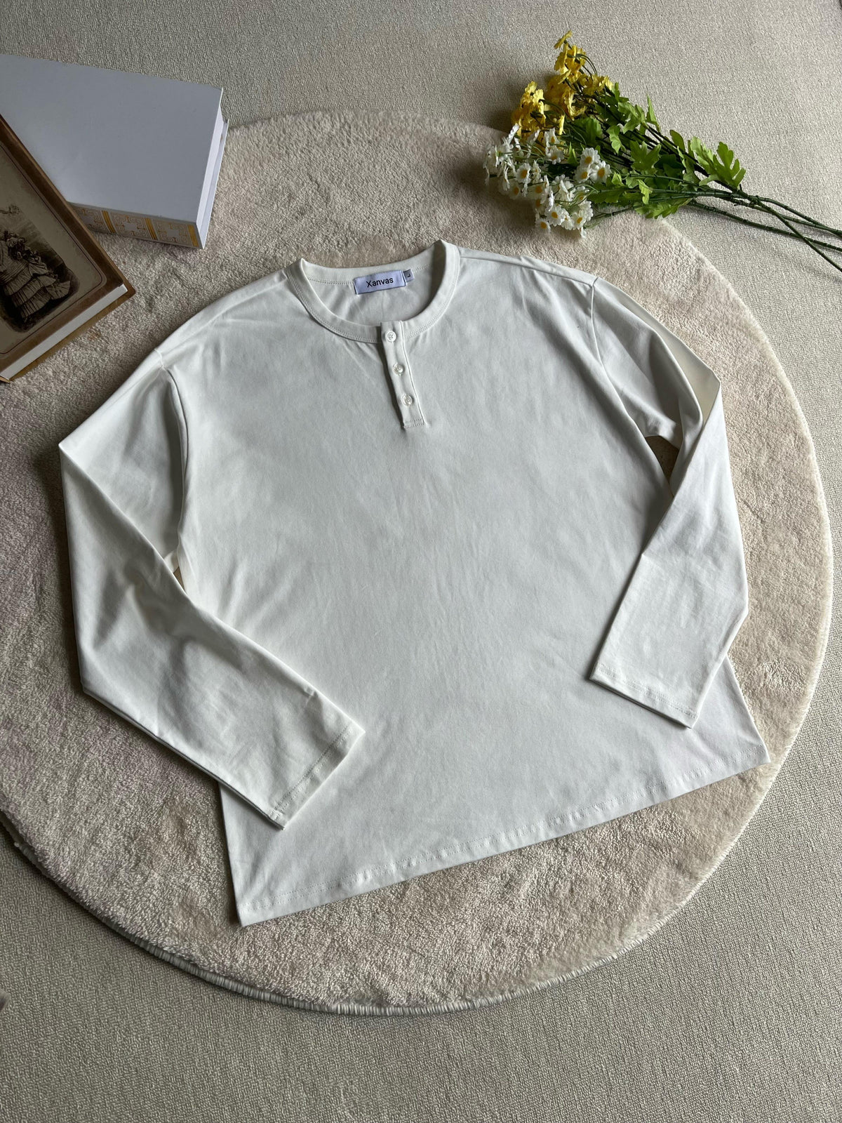ヘンリーネックカラーロングTシャツ sd20260027