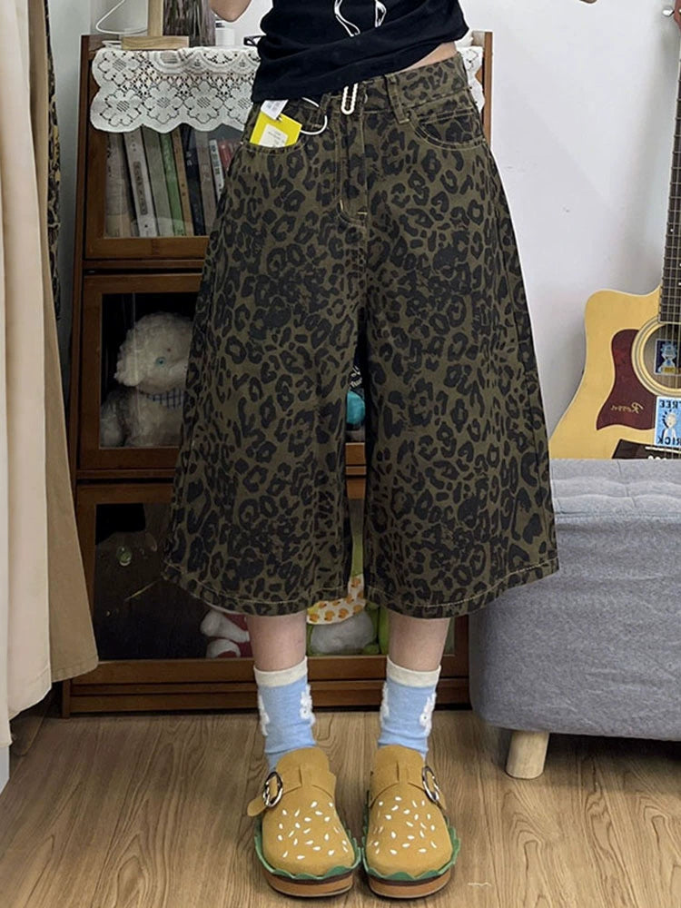 sd0003 レオパードワイドレッグショーツ
