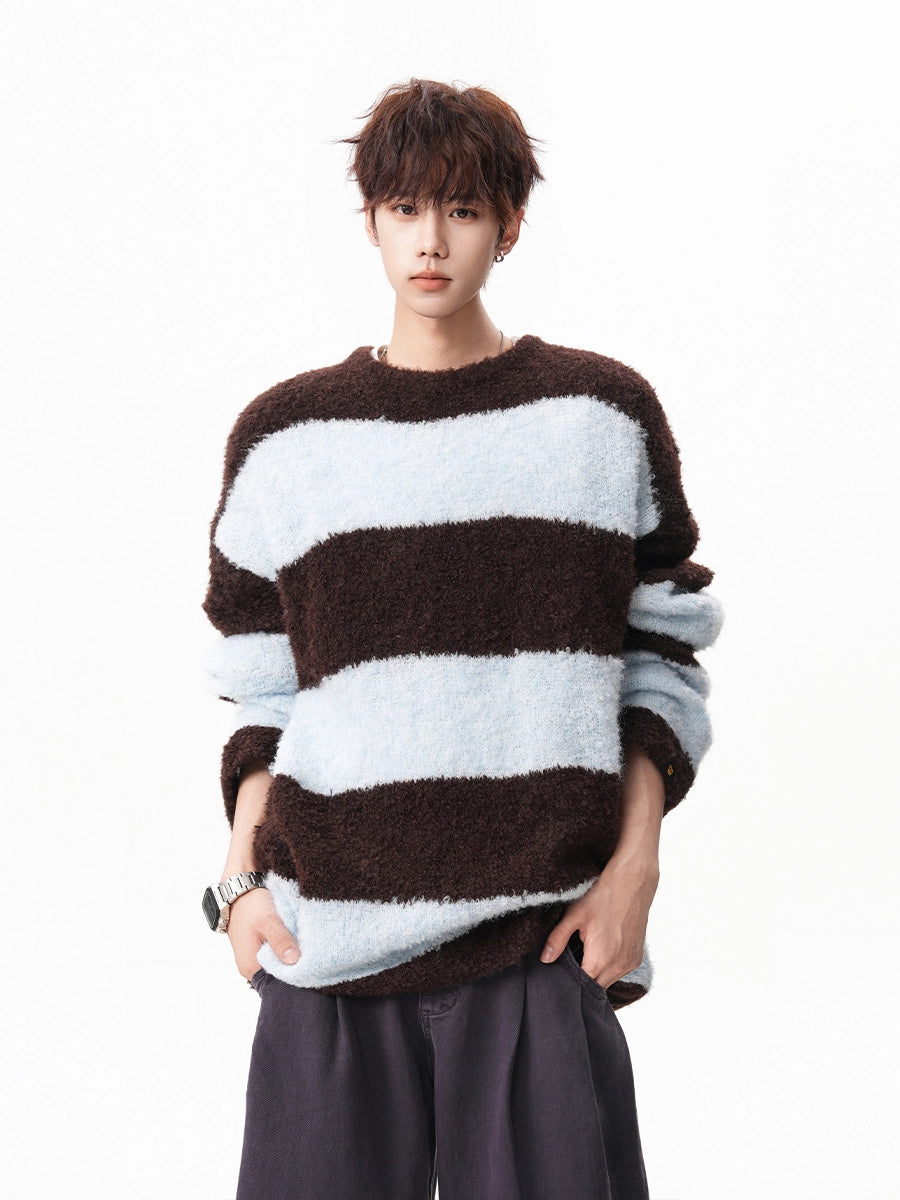 sd0058 ボーダーバイカラーニット