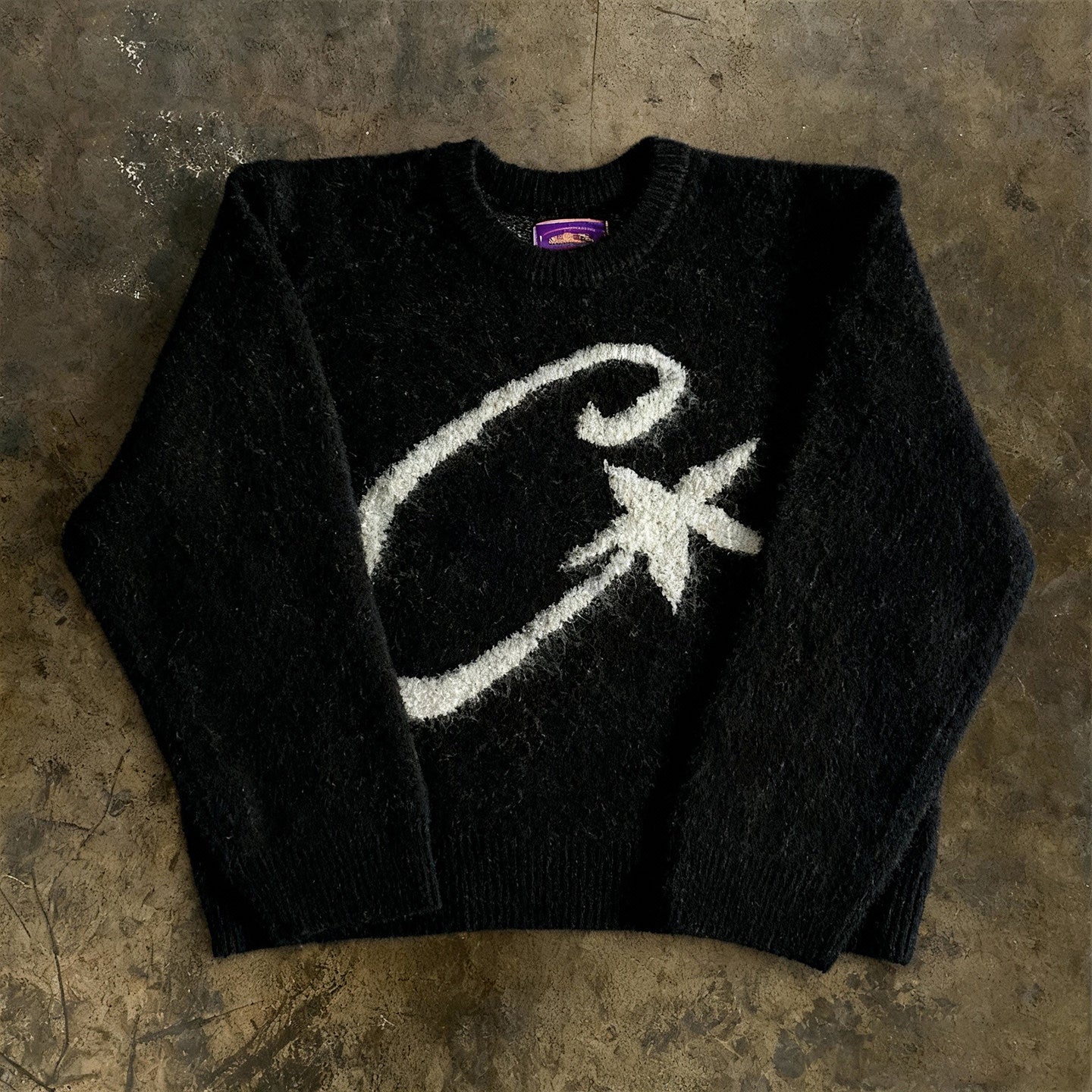 C刺繍ラウンドネックニット sd20250074