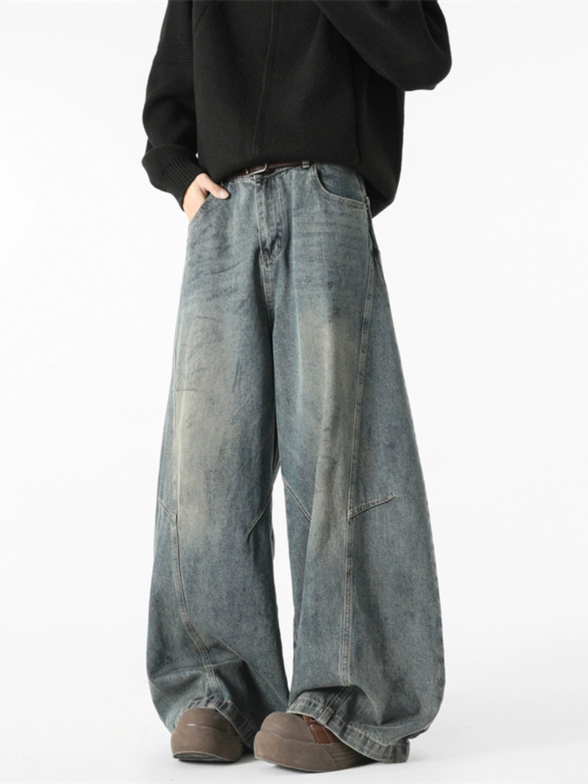 sd0013 ワイドレッグデニムパンツ