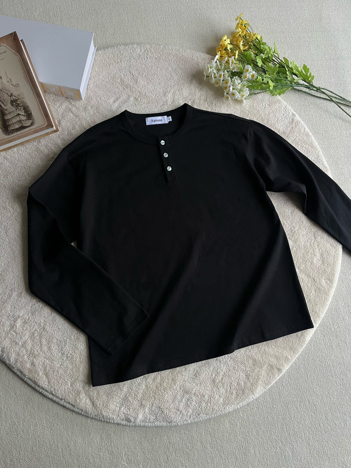 ヘンリーネックカラーロングTシャツ sd20260027