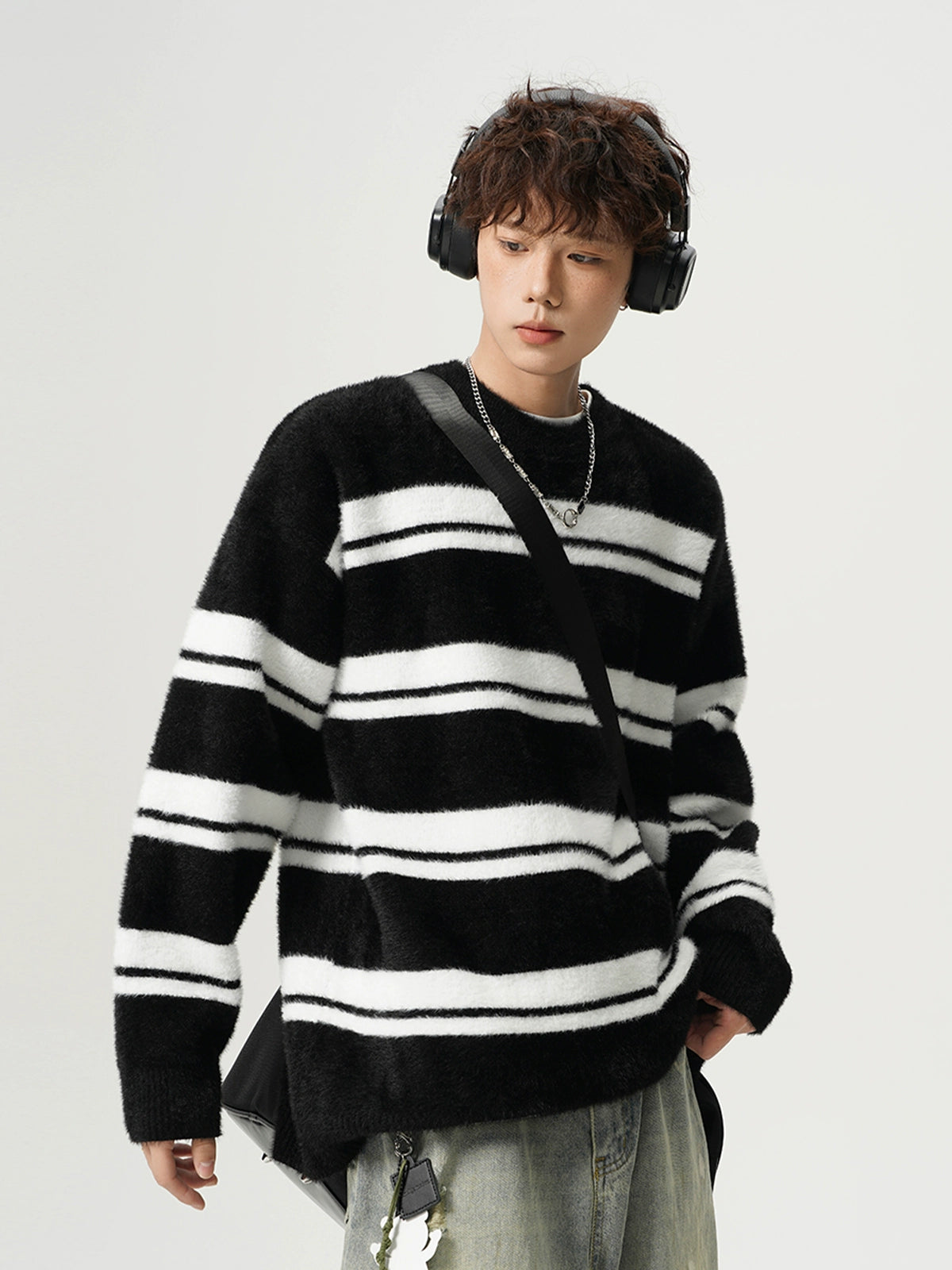 sd0061 和風カラーボーダーニット