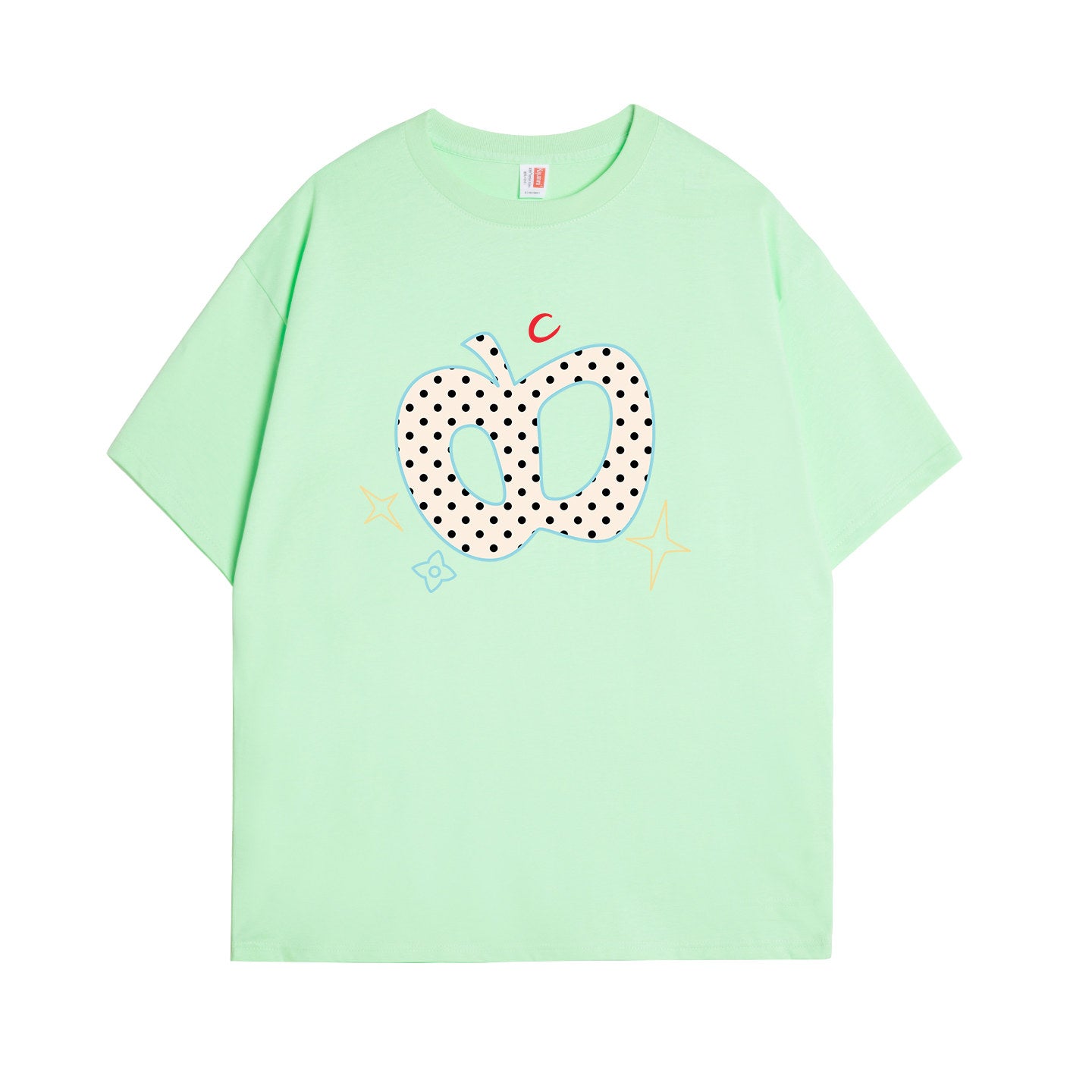 水玉リンゴ柄半袖T sd20260009