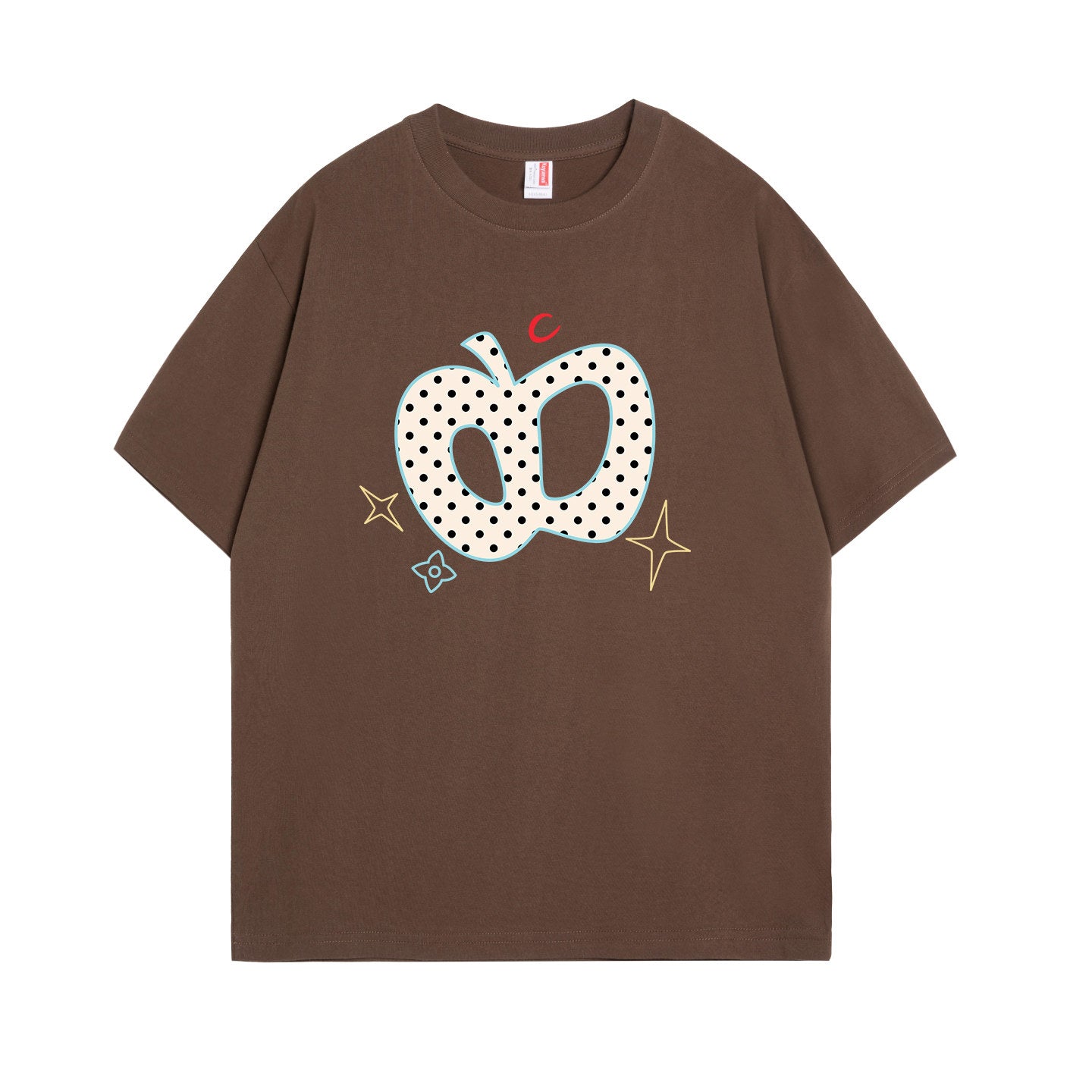 水玉リンゴ柄半袖T sd20260009