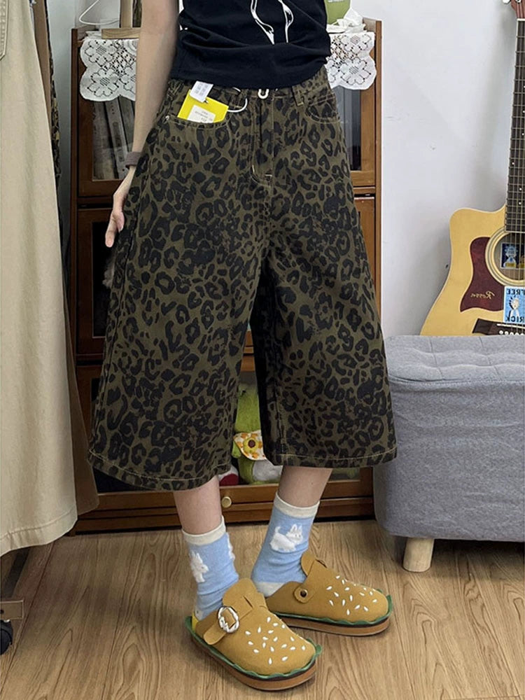 sd0003 レオパードワイドレッグショーツ