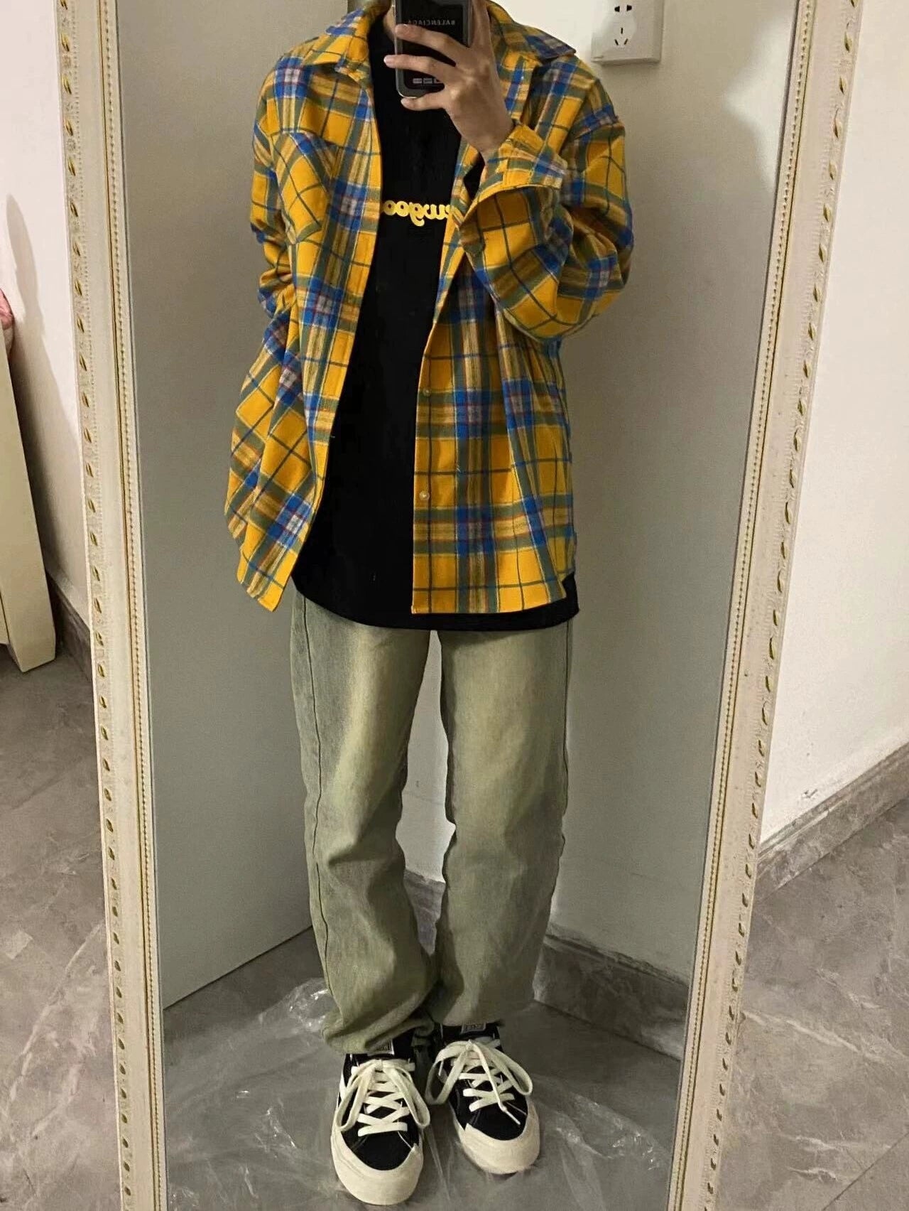 sd0041 アメリカンレトロチェックシャツ