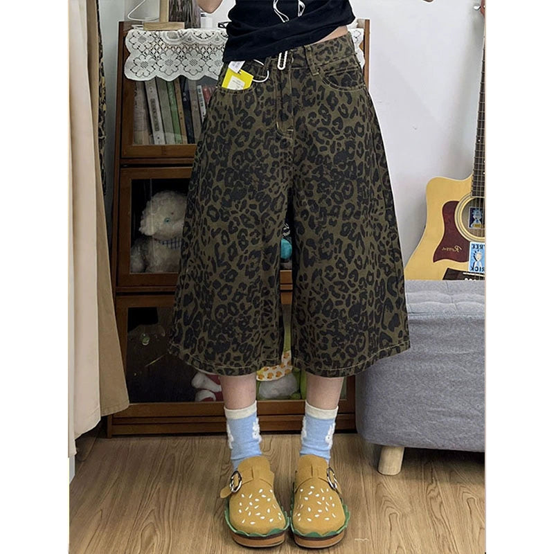 sd0003 レオパードワイドレッグショーツ