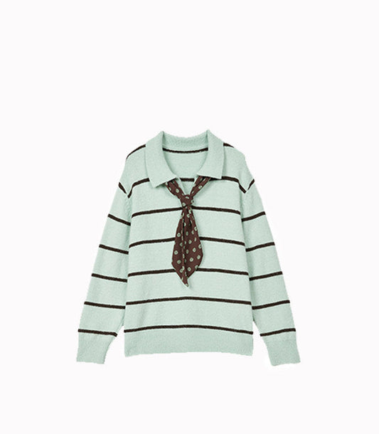 ドットネクタイ付きポロニット sd20250083