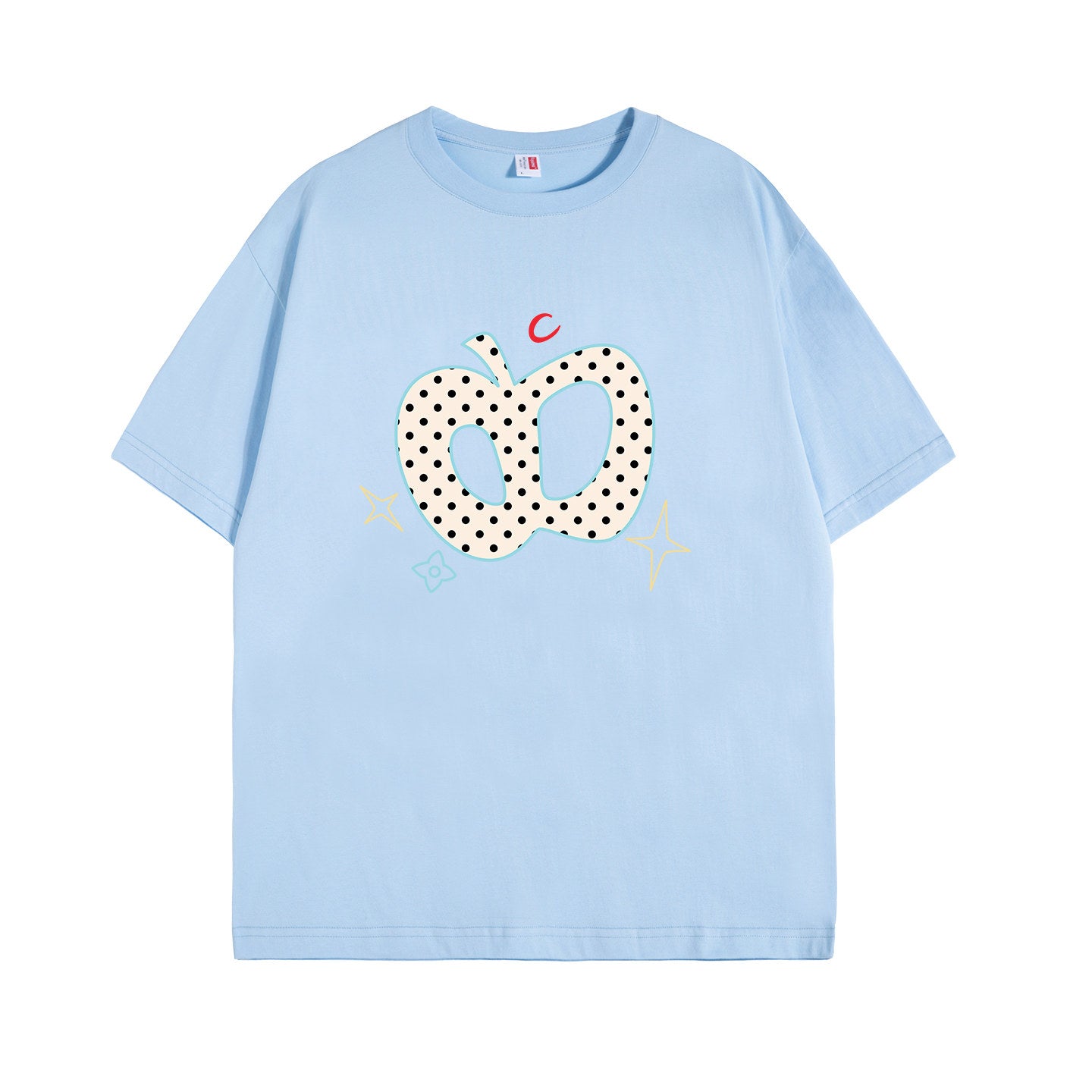 水玉リンゴ柄半袖T sd20260009