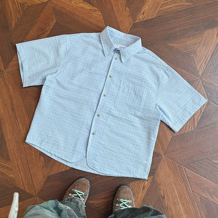 sd0024 レトロ半袖チェックシャツ