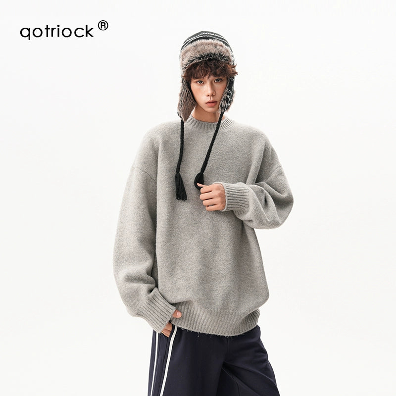 sd0056 シンプルクルーネックニット