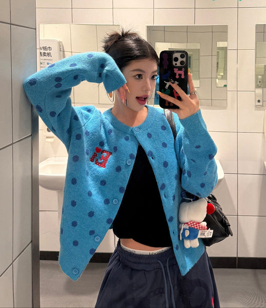 ポルカドットカーディガン sd20250078