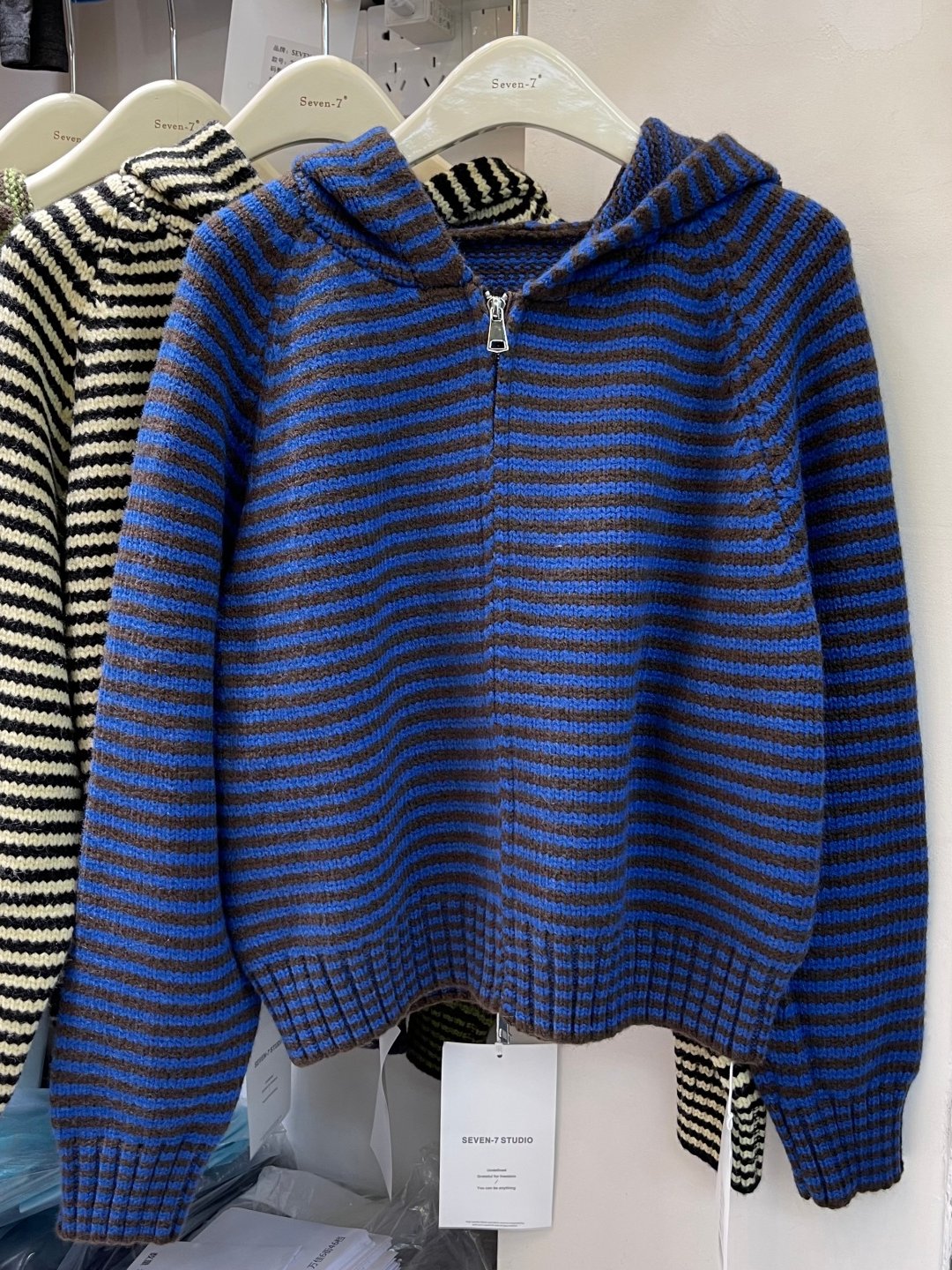 カラフルボーダーニットフーディー sd20250077