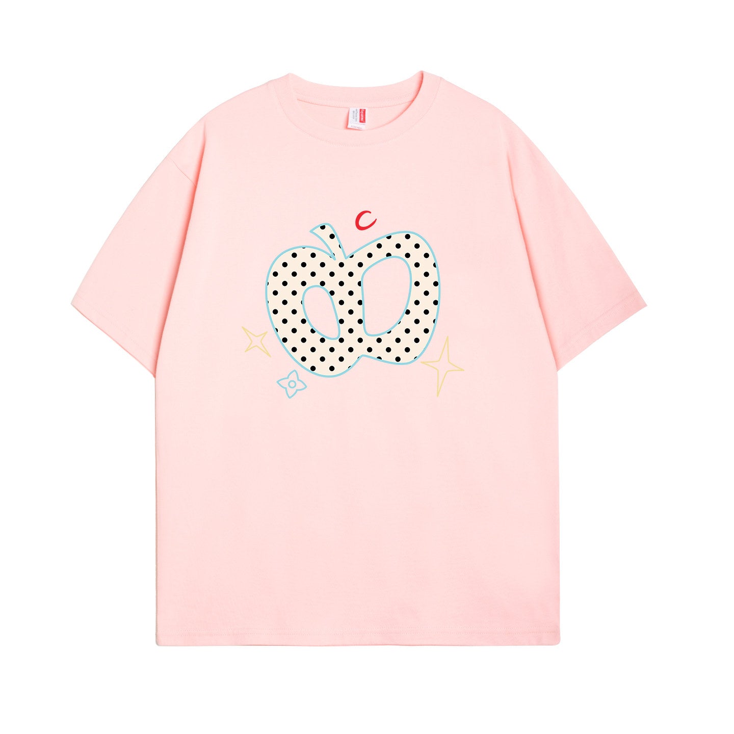 水玉リンゴ柄半袖T sd20260009