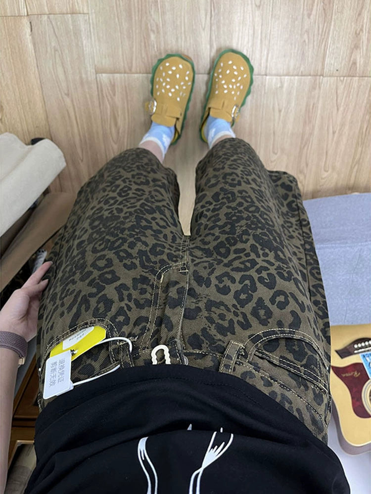 sd0003 レオパードワイドレッグショーツ