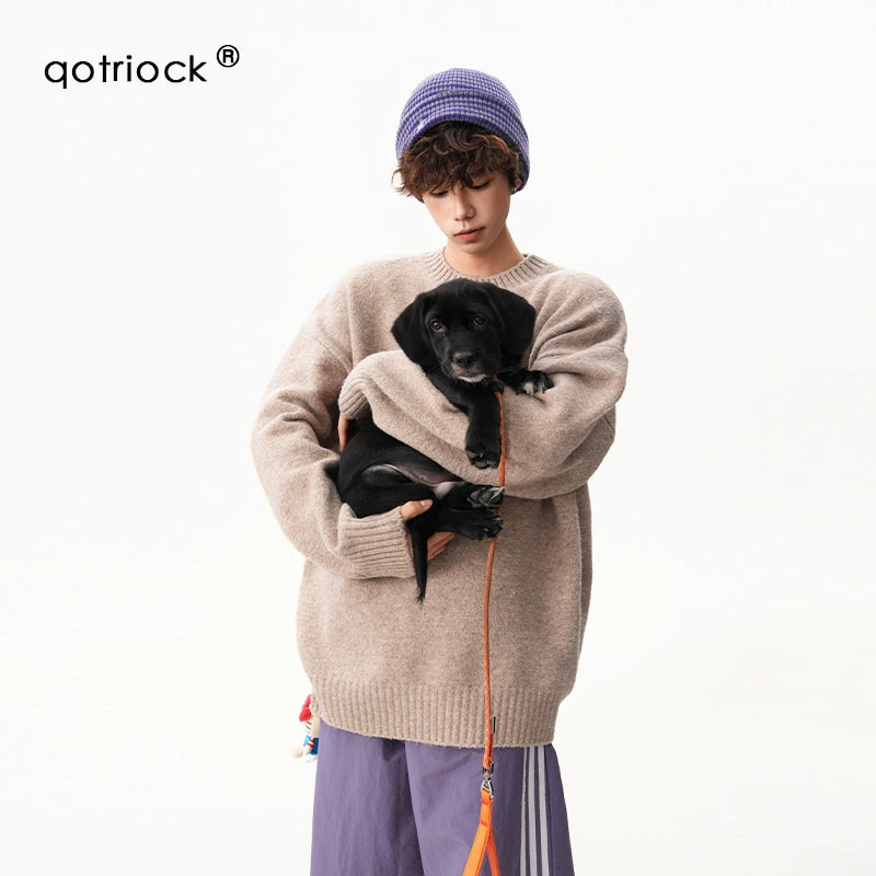 sd0056 シンプルクルーネックニット