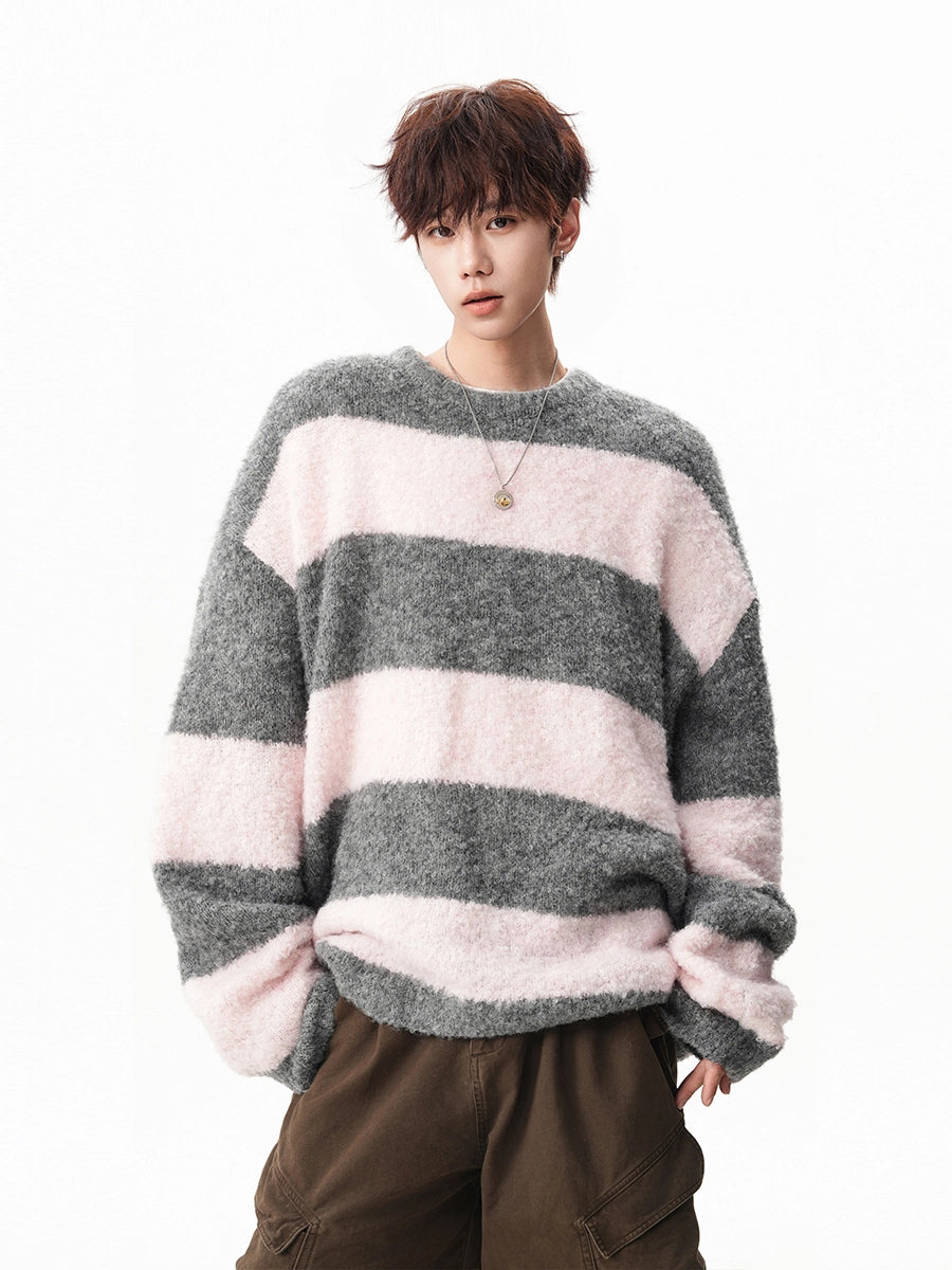 sd0058 ボーダーバイカラーニット