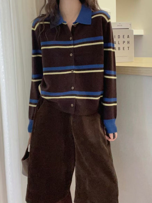 カラーブロックニットカーディガン sd20250076