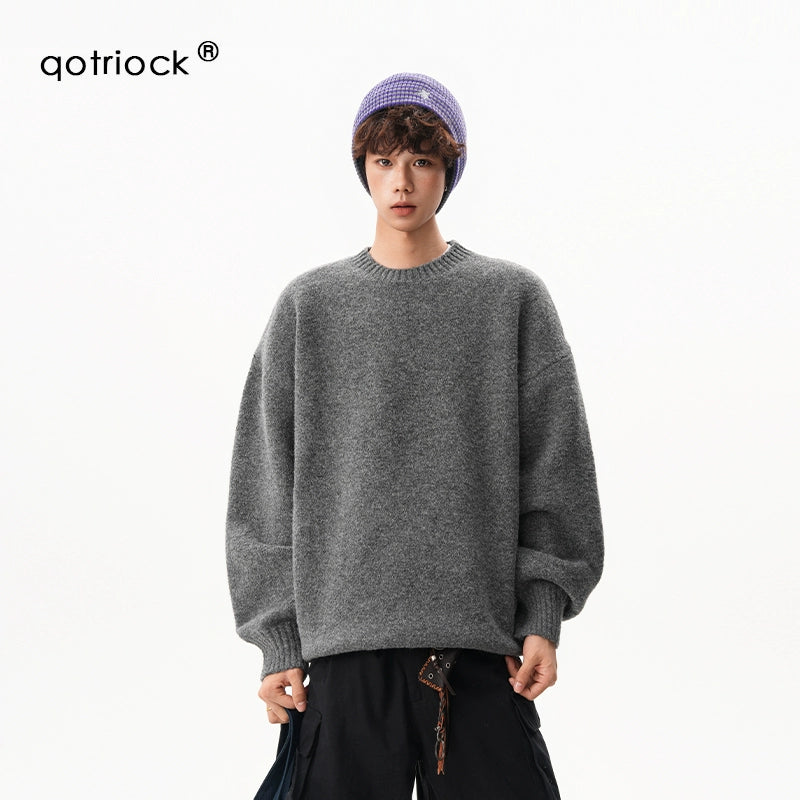 sd0056 シンプルクルーネックニット