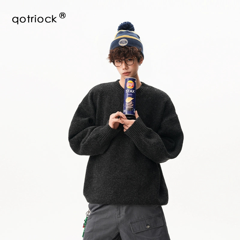 sd0056 シンプルクルーネックニット