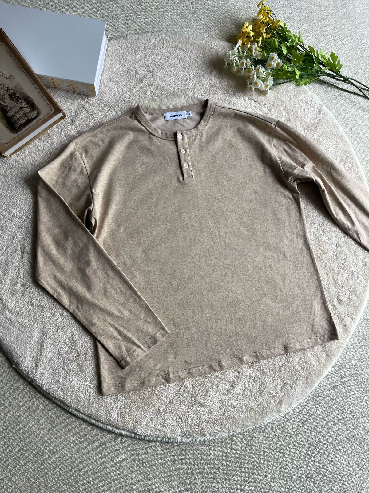 ヘンリーネックカラーロングTシャツ sd20260027