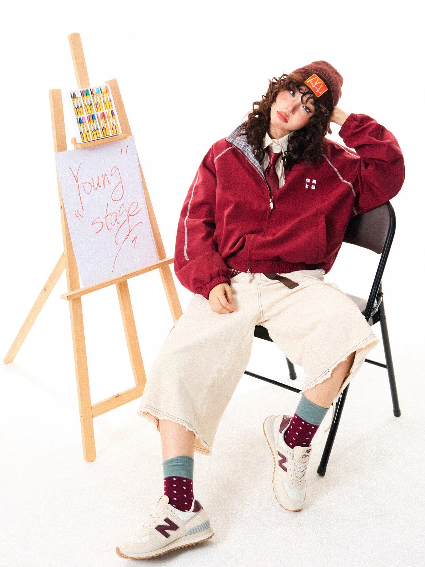 チェック柄ラベルジャケット sd20250073