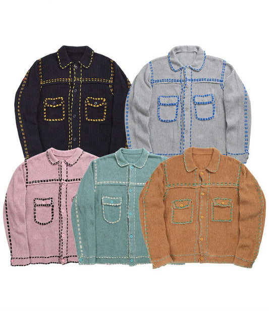 sd20250069 カラーパッチニットカーディガン