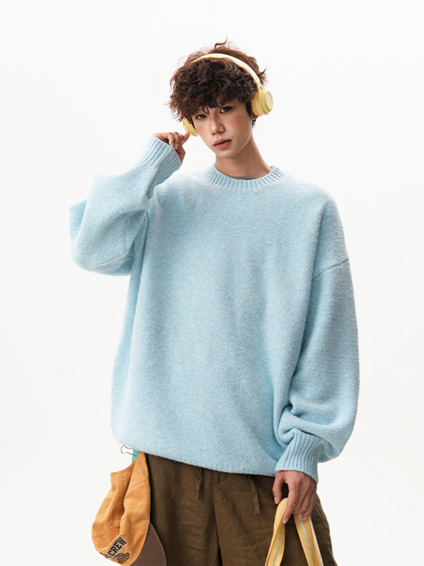 sd0056 シンプルクルーネックニット