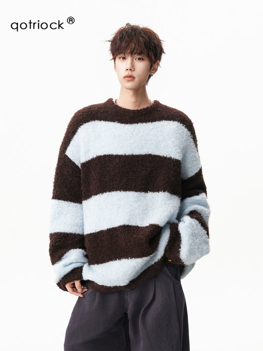 sd0058 ボーダーバイカラーニット