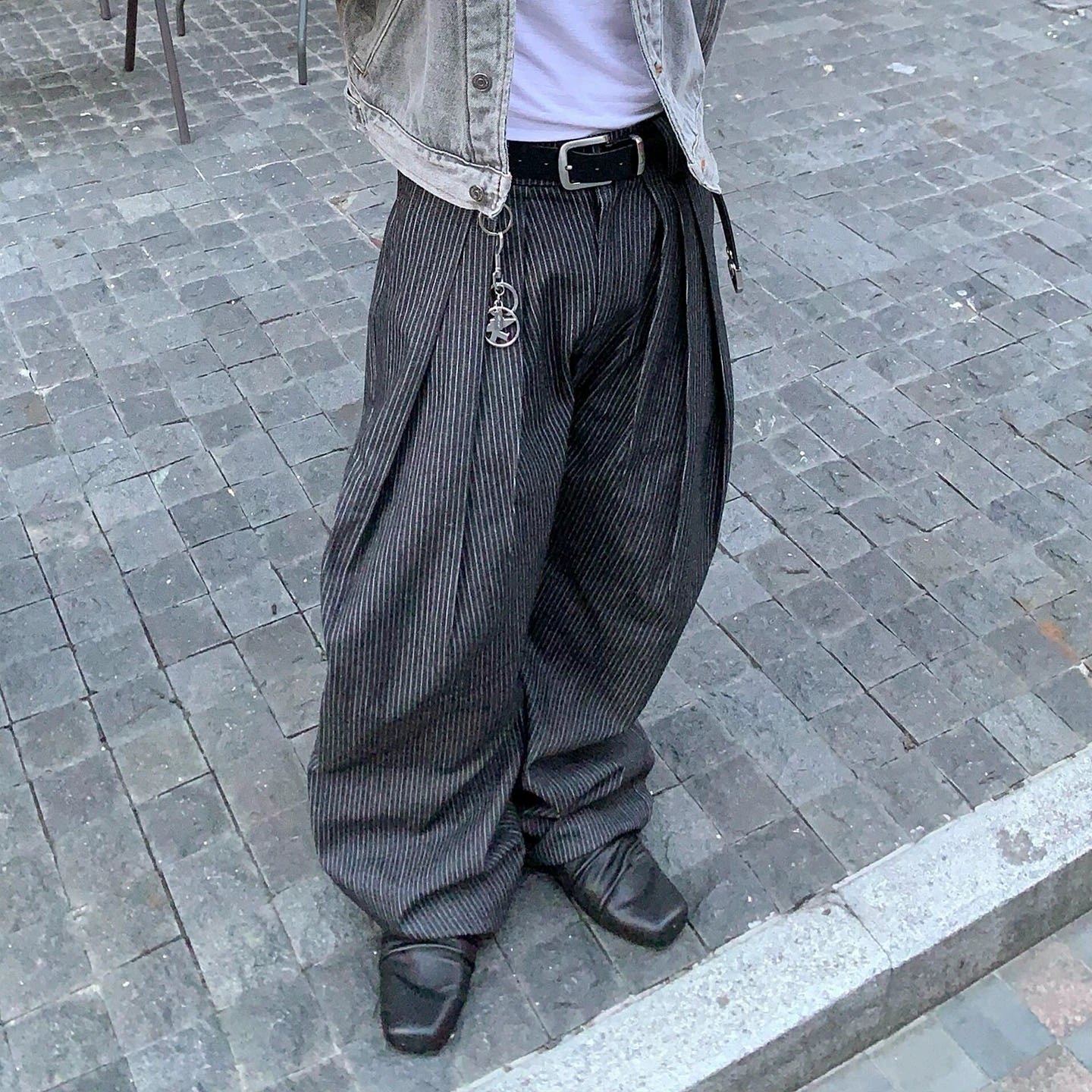 sd0047 プリーツストライプパンツ