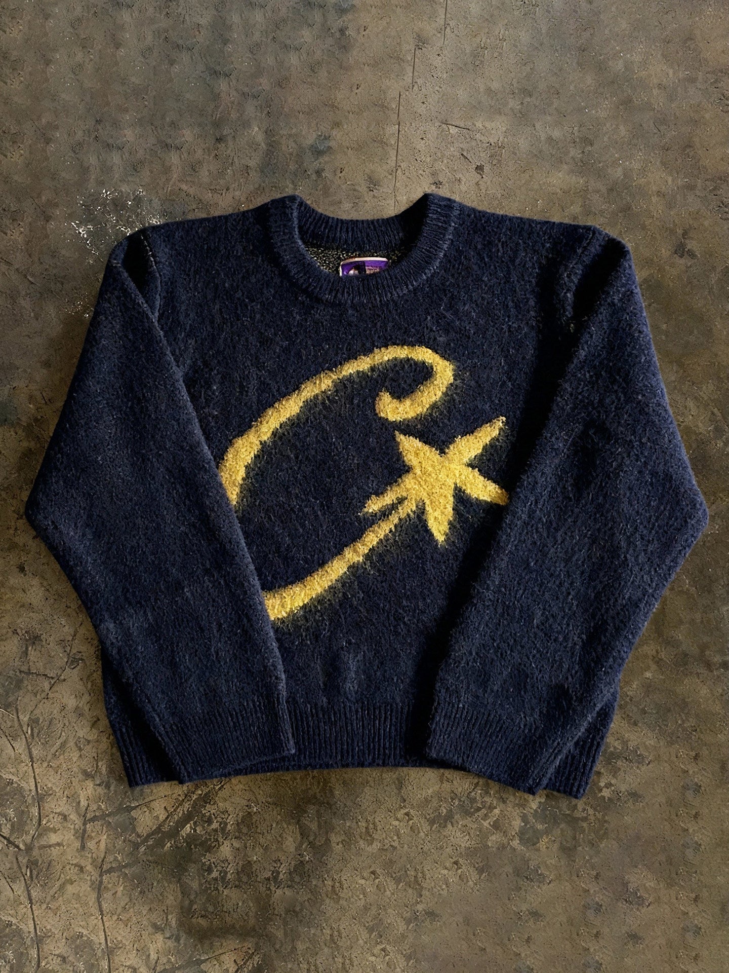 C刺繍ラウンドネックニット sd20250074