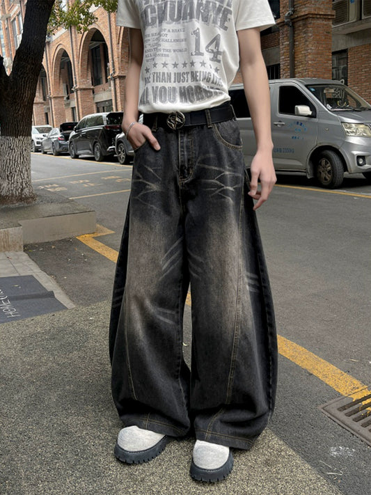 ウォッシュワイドデニムパンツ
